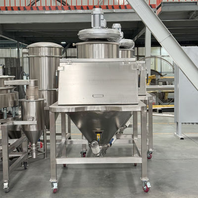 A large-scale bulk bag unloading machine suitable for the food and chemical industries, which is dust-free and reduces waste.